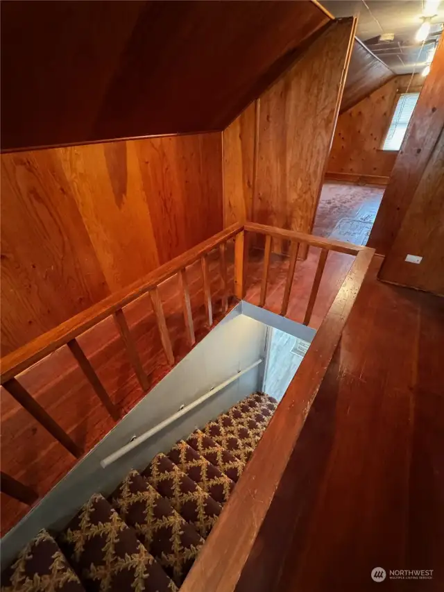 stairs to second level