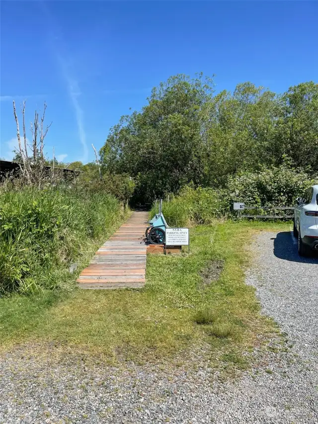 East Gravel Parking Lot Access.