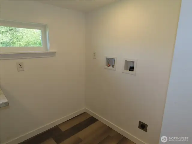 Bonus room where you can put in your washer and dryer
