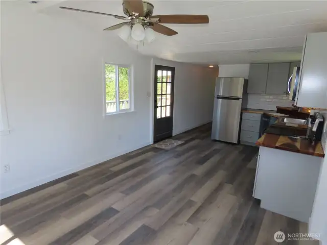 Front door next to the kitchen