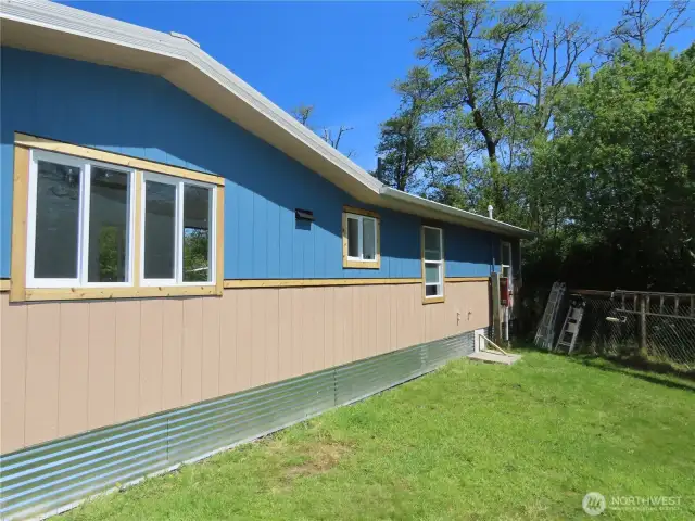 Back side of the home