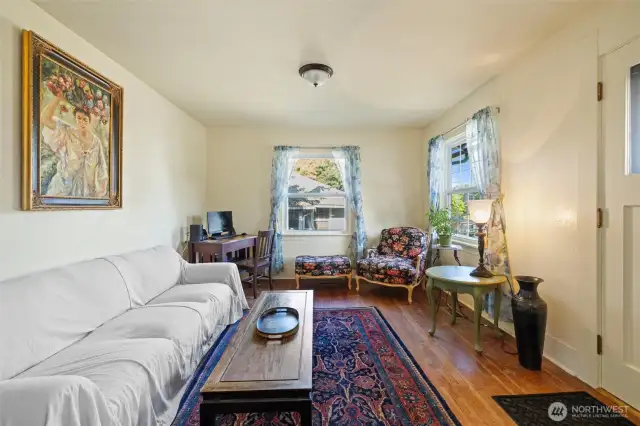 Living room with hardwood floors