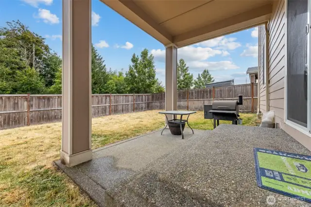 Covered Patio in Back Yard