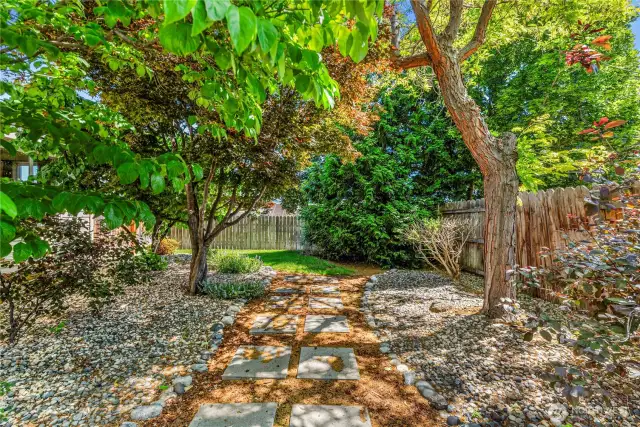 Private yard with large deck for relaxing and enjoying your hot tub