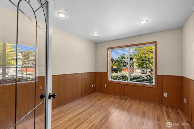 Fourth Bedroom or office with hard wood flooring.