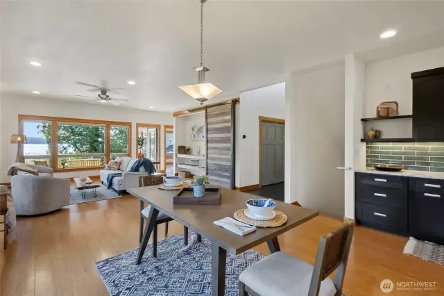 Main level dining and living room views