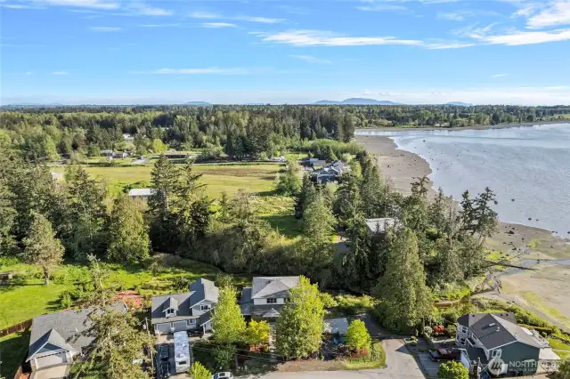 Birds eye view of your home and Drayton Harbor