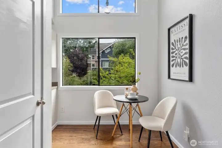 You'll love the vaulted ceiling and sunlit spaces near the south-facing windows.