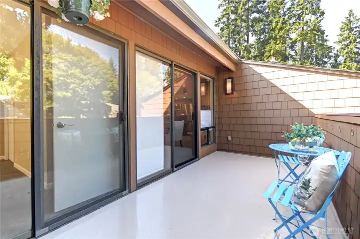 Newly refinished - resurfaced balcony - deck.