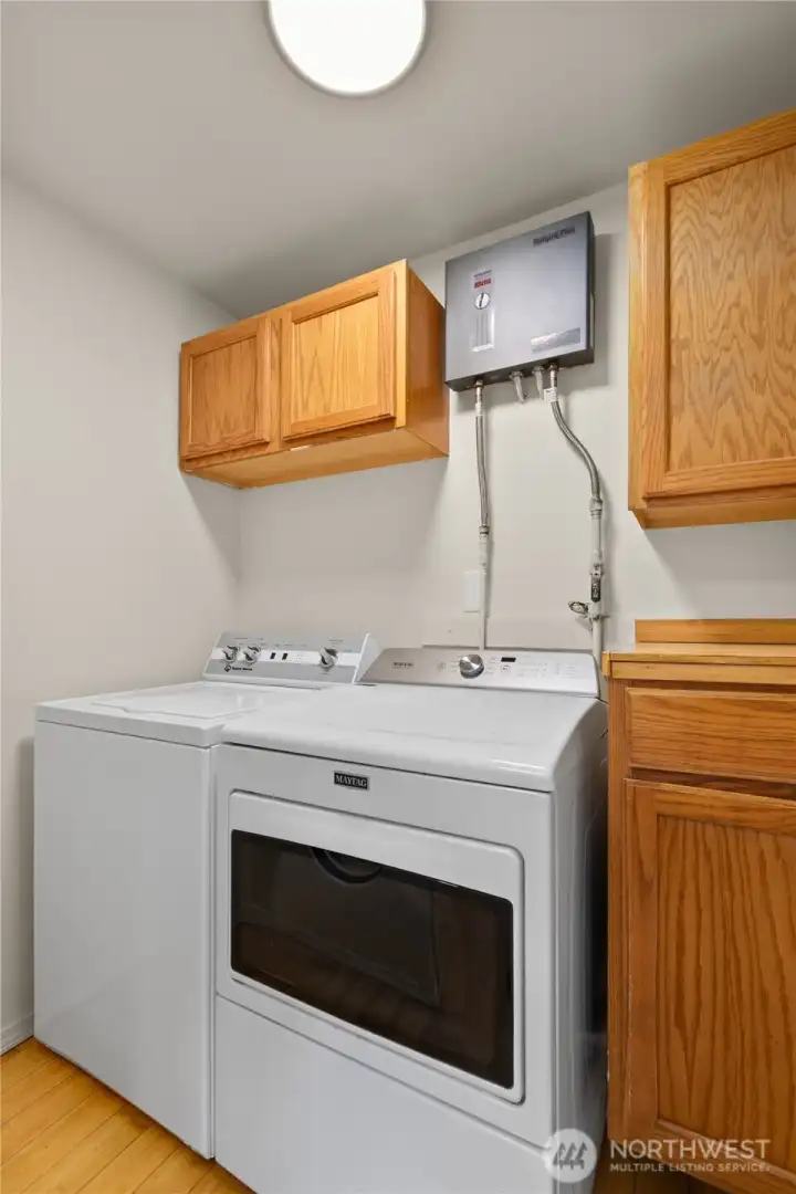 Designated laundry room.