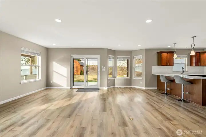 LVP Flooring in oversized living room