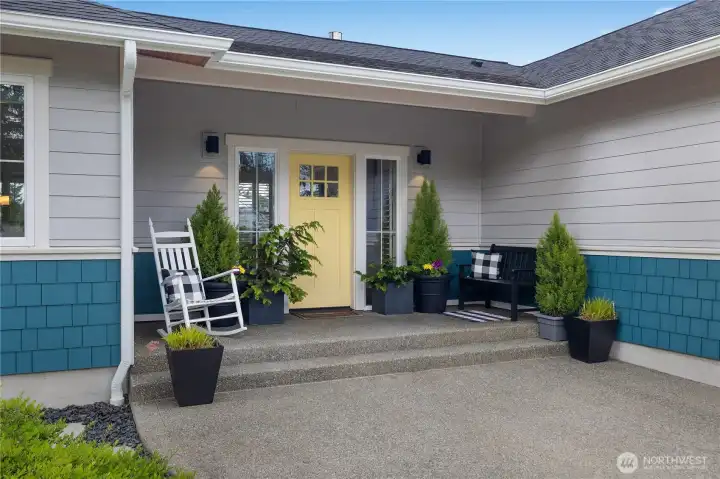 Covered aggregate porch