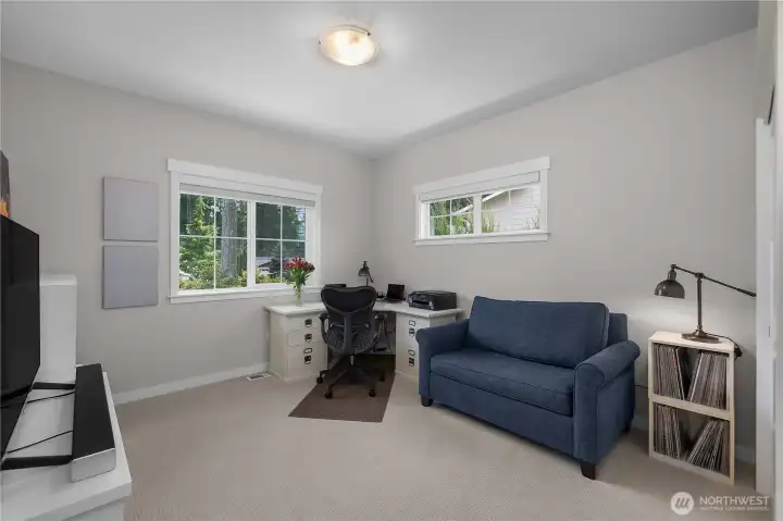 Bedroom three doubling as the home office.