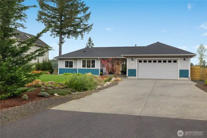 Long Aggregated drive puts the home well off the street.