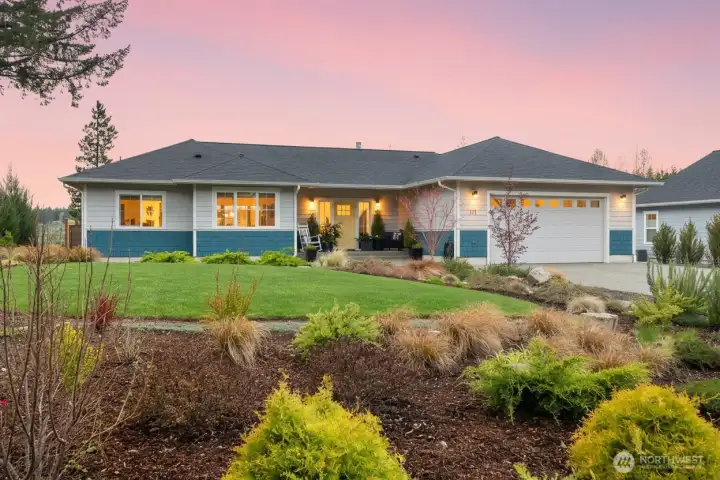 Sunset out the back.