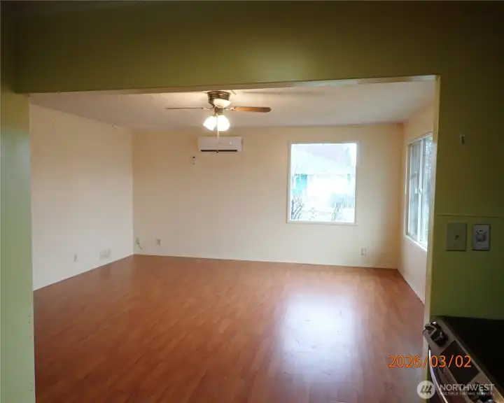 from kitchen to living room