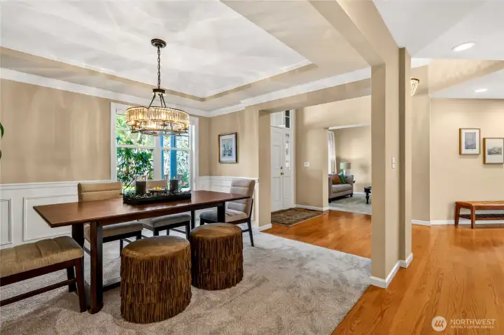 Spacious formal dining room.