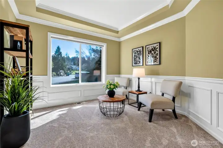 Flex room, adjacent to Primary suite, perfect as an office, den or nursery.