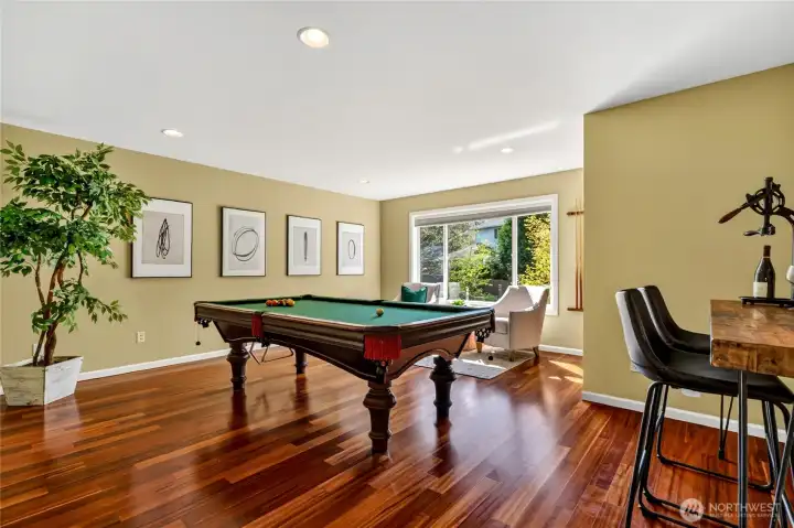 Bonus room can include pool table with the sale of the home.