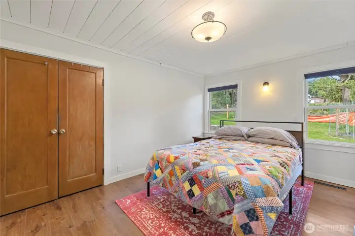 Primary bedroom. This room is plumbed for a 2nd bathroom.