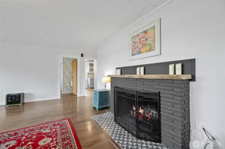 Wood fireplace