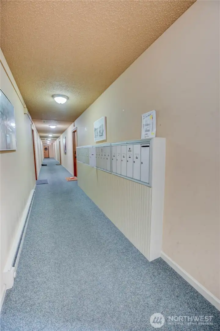 Community mailbox area near unit.