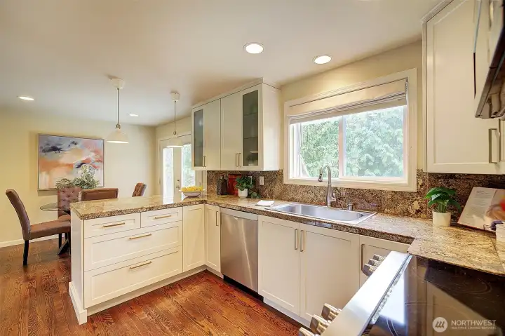 Gourmet kitchen with stainless appliances