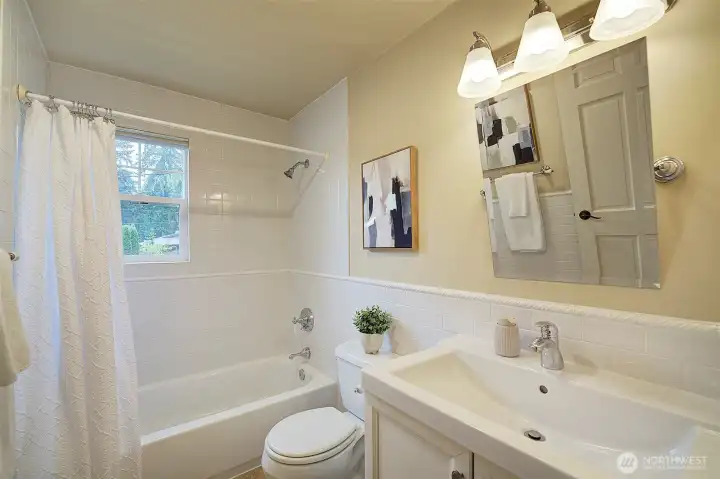 Full bath on second level