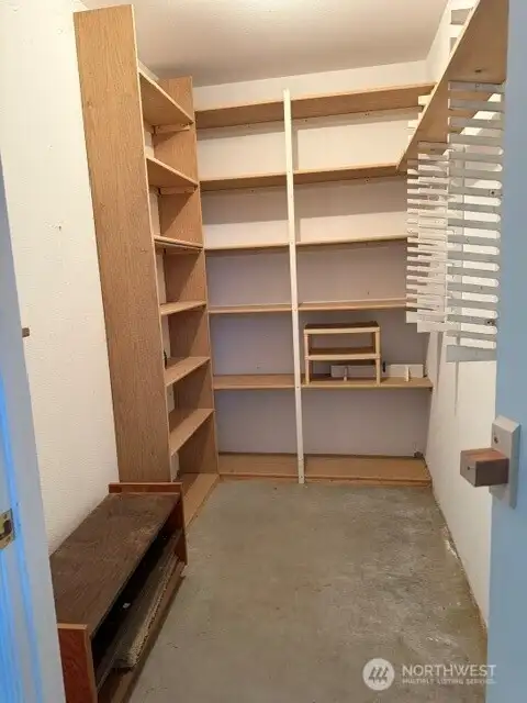 one of 2 expansive storeroom