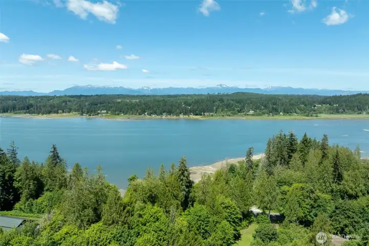 Aerial view from the house of how close the water is. Aerial view from the house of how close the water is.