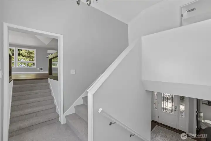 Stairs to upper level Stairs to upper level