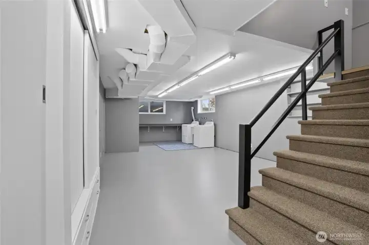Basement utility room with tons of storage Basement utility room with tons of storage