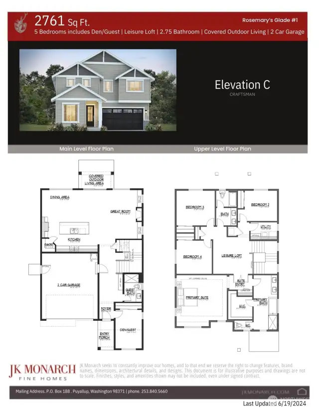 Floorplans for each level. Please see the supplements for a PDF version.