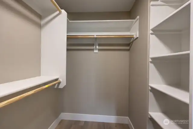 Walk in closet in Primary