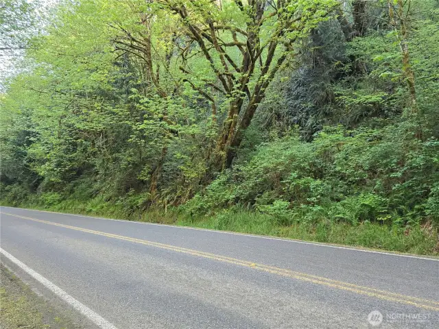 Property located on both sides of the road