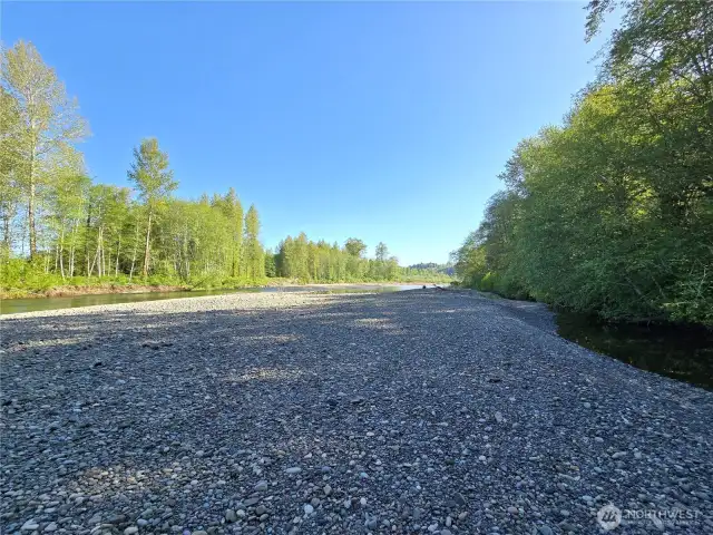 Huge gravel bar