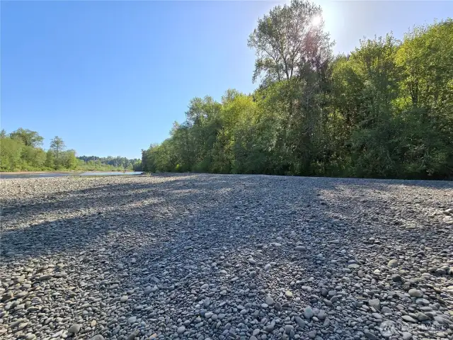 Huge gravel bar