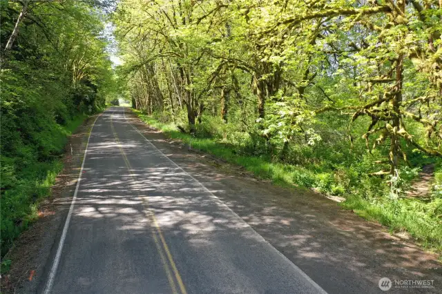 Property located on both sides of the road