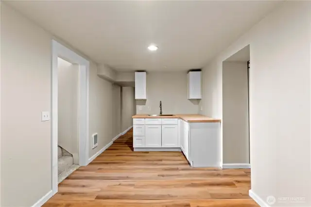Lower level kitchenette