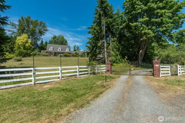 Stately gated entrance
