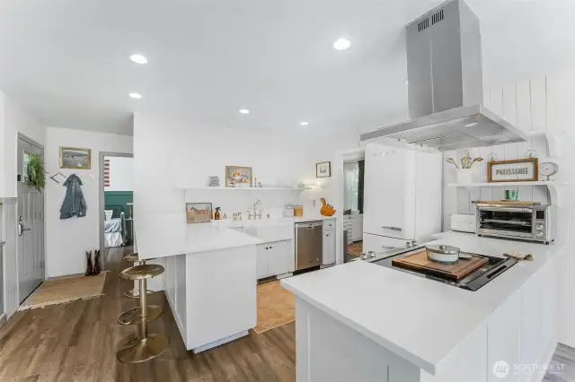 Remodeled Kitchen new cabinet's and quartz countertops stainless steel appliances