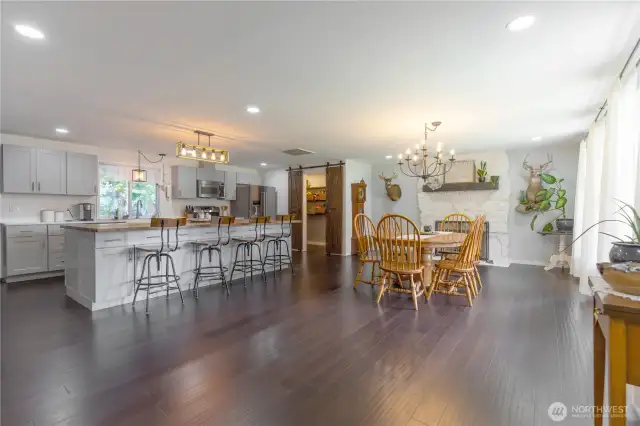 Dining and kitchen area