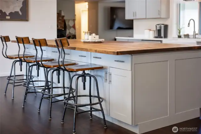 Storage in kitchen island