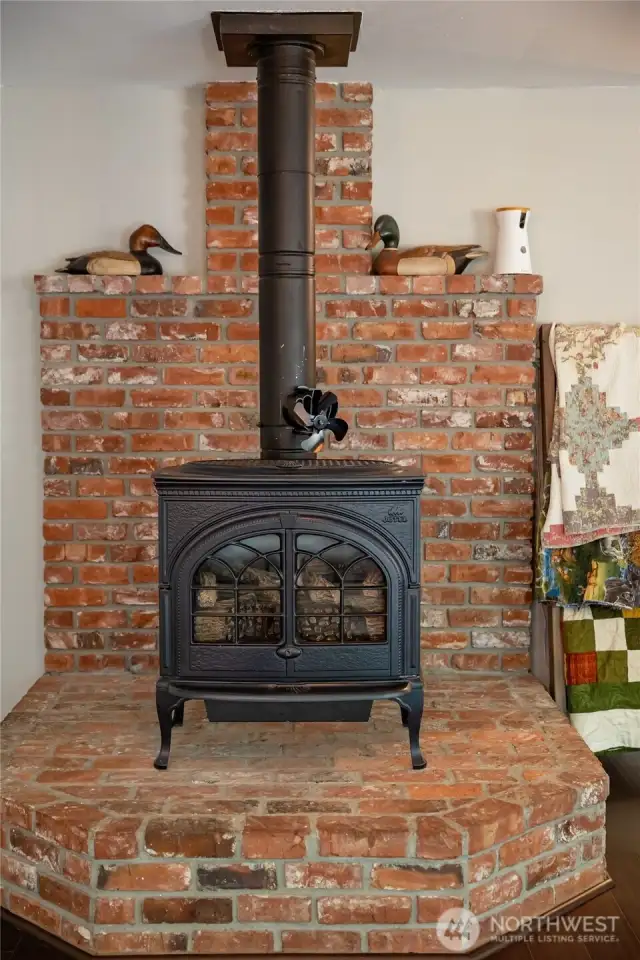 Gas fireplace in living room