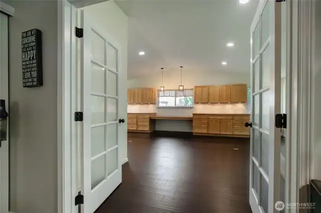 French doors into bonus/flex space