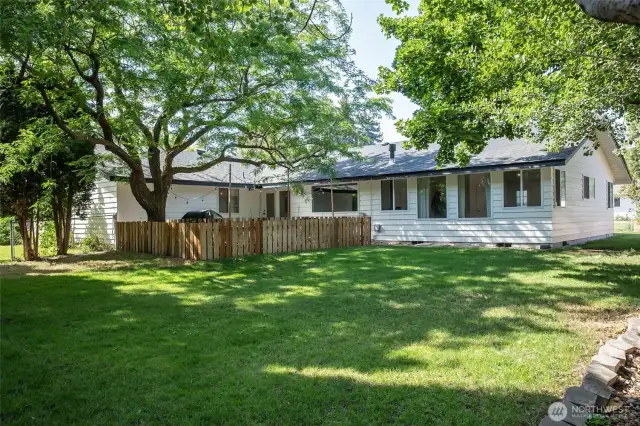 Large rear yard
