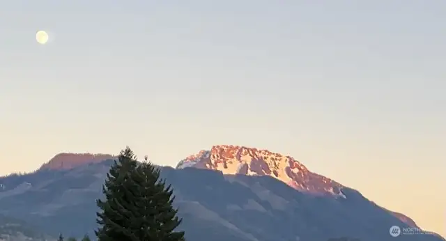 View of Sauk in Winters Full moon.