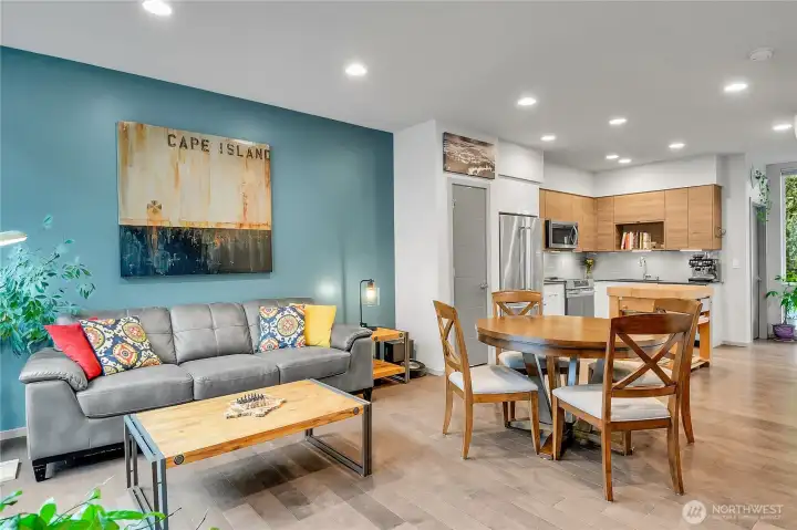 Living room with dining area