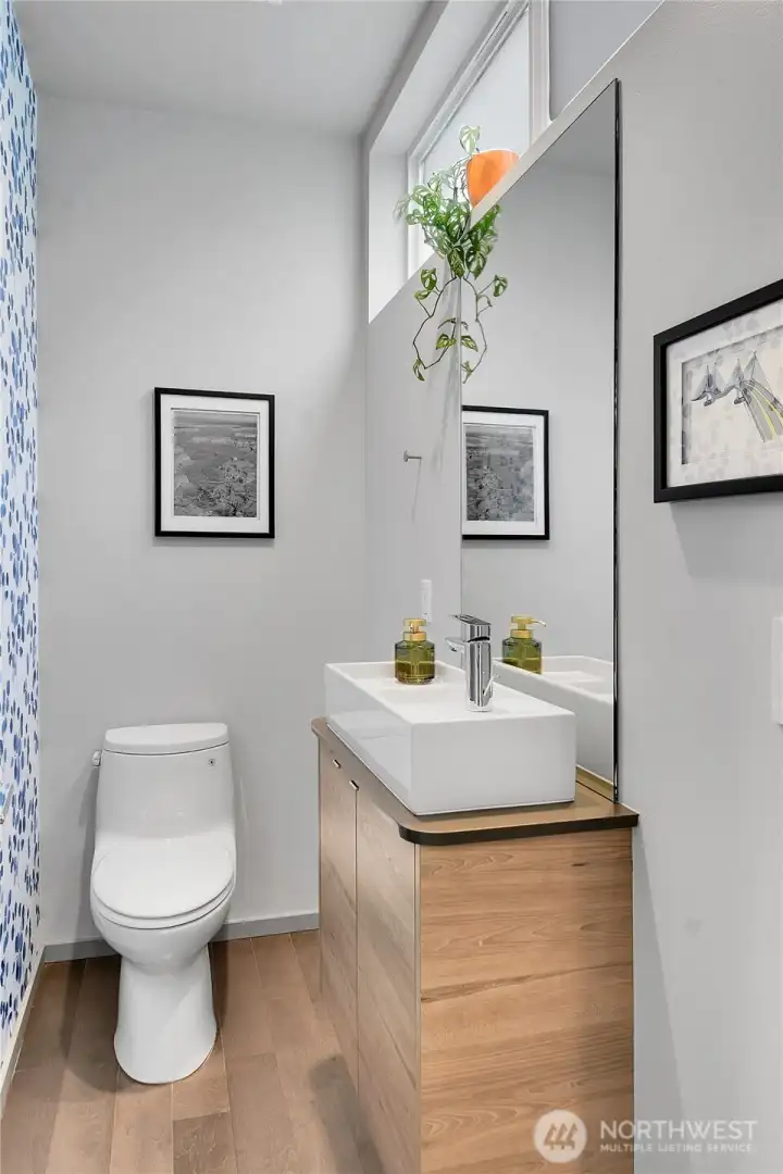 Half bathroom on main level
