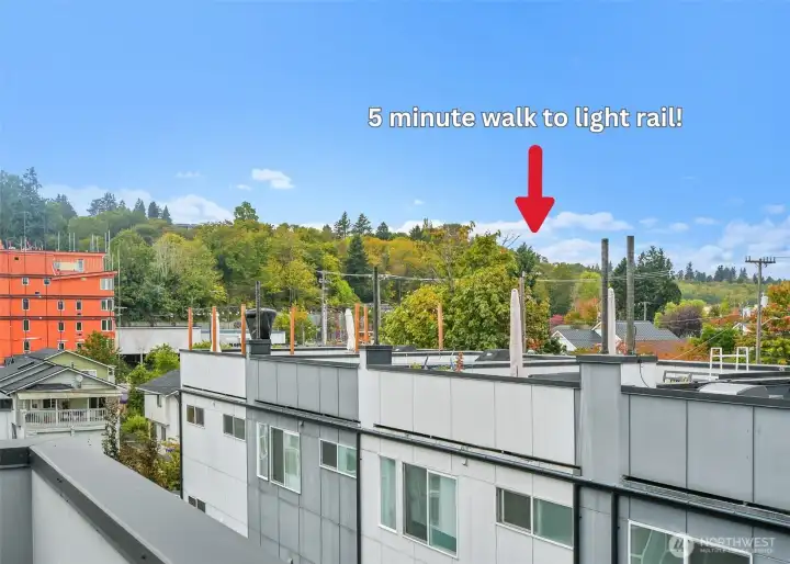 Minutes to the Light Rail Station!